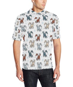 Alaskan Malamute Pattern Print Design 02 Men Polo Shirt