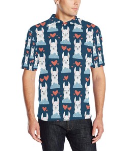 Alpaca Love Pattern Print Design 05 Men Polo Shirt