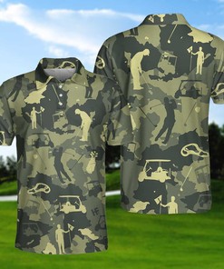 Amazing Golf Camo Pattern Polo Shirt