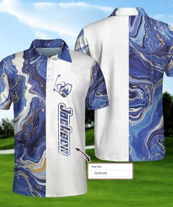 Amazing Golf Marble Pattern Polo Shirt