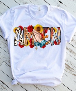 Amen T-Shirt - Christian Religious Leopard Sublimation Design