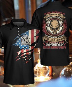 American Bartender So Cool Skull Polo Shirt