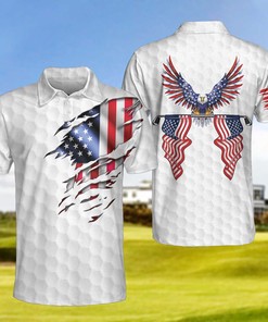 American Eagle Patriot Golf Polo Shirt