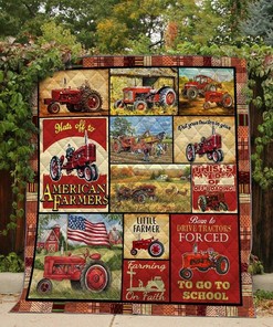 American Farmer Blanket Quilt Bedding Set, Suitable for Bedroom Decor and Family Gifts