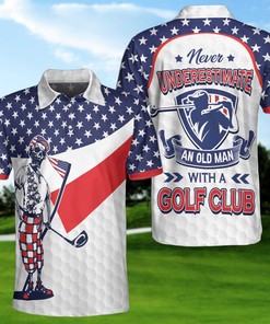 American Golf Skull Unisex Polo Shirt For Golfer #H