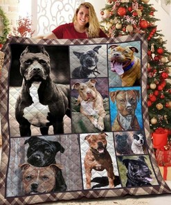 American Staffordshire Terrier Have That Boy Quilt Bedding Set Bedroom Decor, Gifts for Family