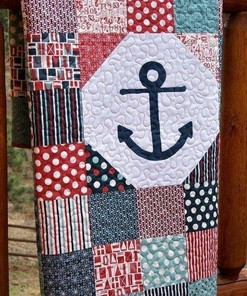 Anchors Quilt Bedding Set Bedroom Decor, Gifts for Family