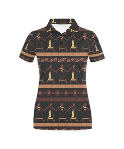 Ancient Greek Human Print Design Women's Polo Shirt