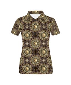Ancient Greek Print Design Women's Polo Shirt A2