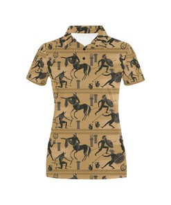Ancient Greek Statue Print Design Women's Polo Shirt