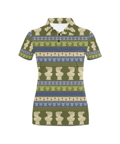 Ancient Greek Statue Print Design Women's Polo Shirt Fans
