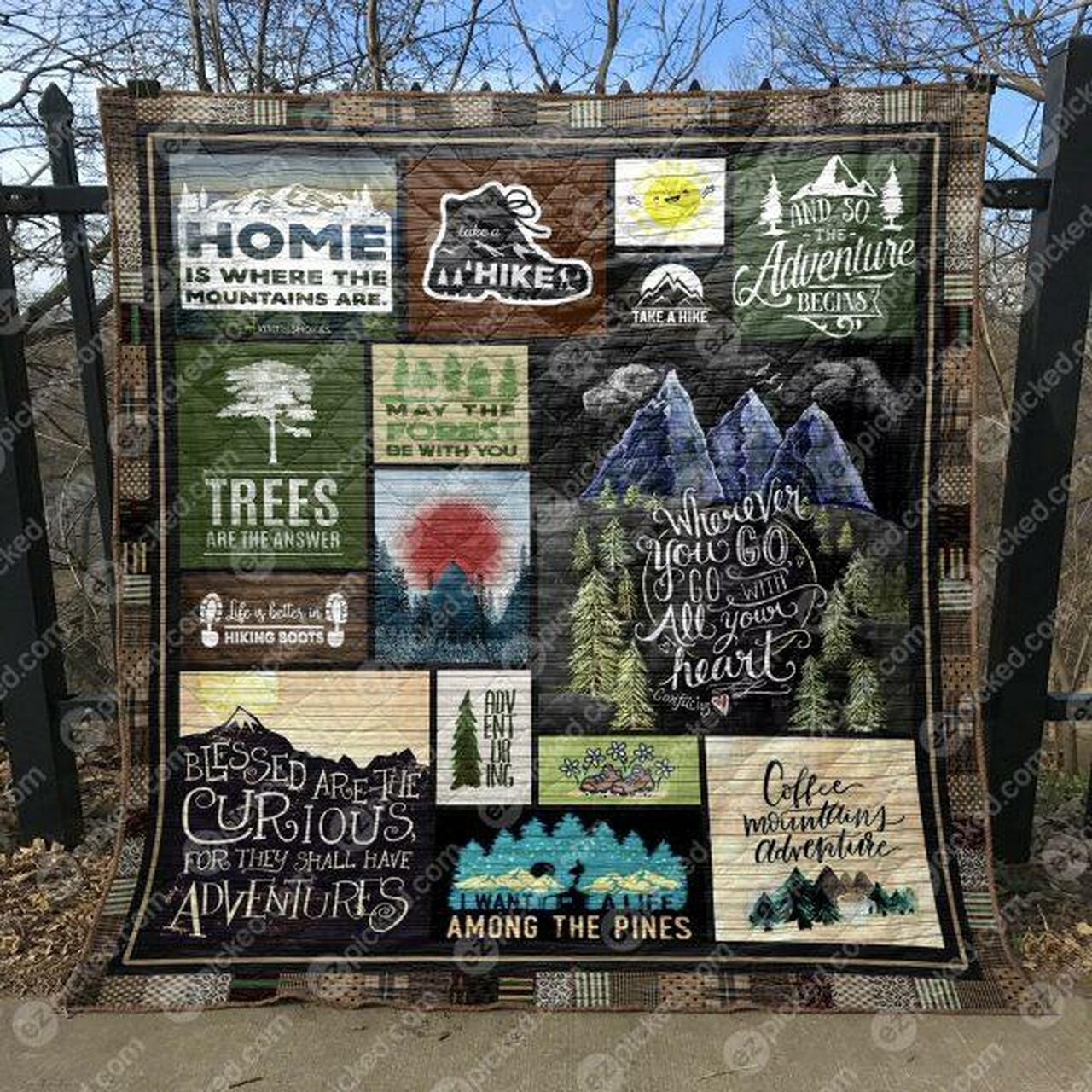 And So The Adventure Begins Quilt Blanket Bedding Set for Home Decoration and Family Gifts