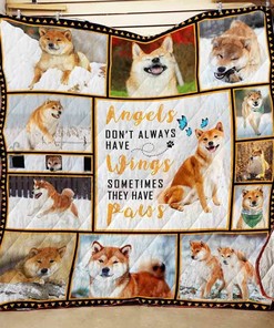 Angels Dont Always Have Wings Sometimes They Have Paws Quilt Bedding Set Bedroom Decor, Gifts for Family