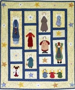 Angels Quilt Bedding Set with Personalized Name Option, Perfect for Bedroom Decor and Family Gifts