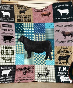 Angus Cattle Custom Quilt Bedding Set - Ideal for Bedroom Decor and Family Gifts