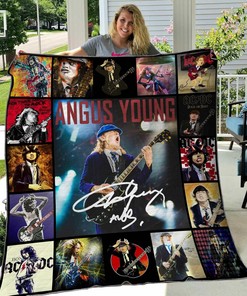 Angus Young Quilt Bedding Set with Custom Name, Great Gifts for Fans and Family