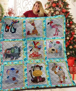 Animal Quilt Bedding Set with Customization Option for Personalized Bedroom Decor, Great Gifts for Family