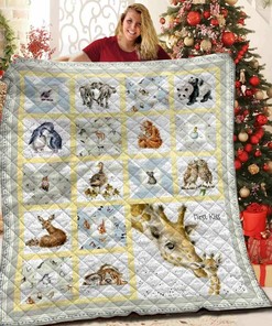 Animals Quilt Bedding Set Bedroom Decor, Gifts for Family