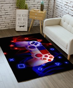 Anime Gamer Rugs for Boys Teens with Gamepad Design for Home Decor