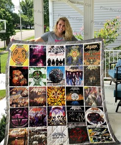 Anthrax Albums Cover Poster Quilt Blanket Bedding Set with Personalized Name, Perfect for Bedroom Decor and Family Gifts