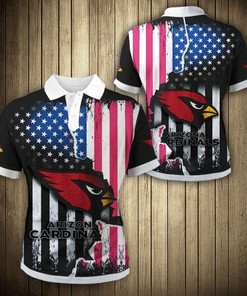 Arizona Cardinals American Flag Polo Shirt
