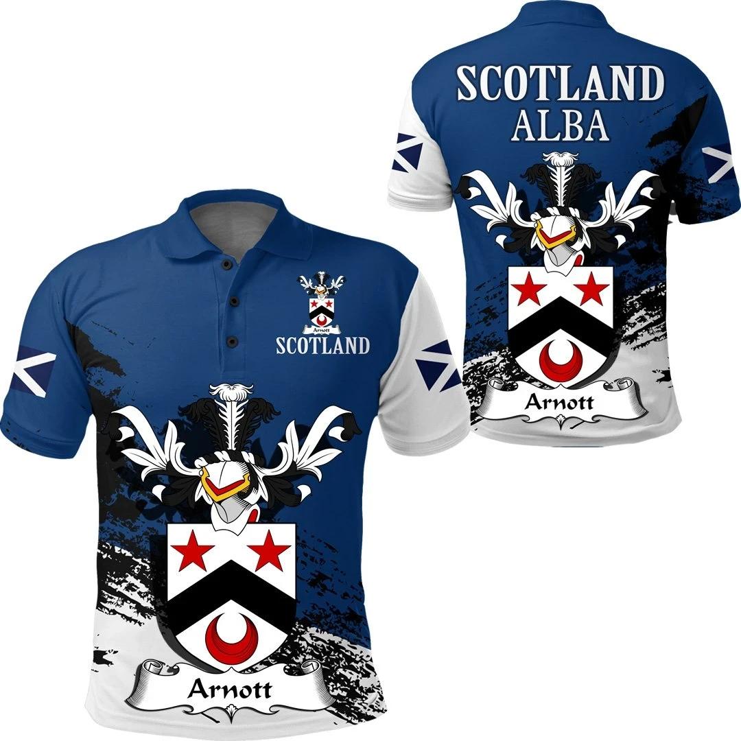 Arnott Scottish Family Crest Scotland Special Polo Shirt - Golf Shirt