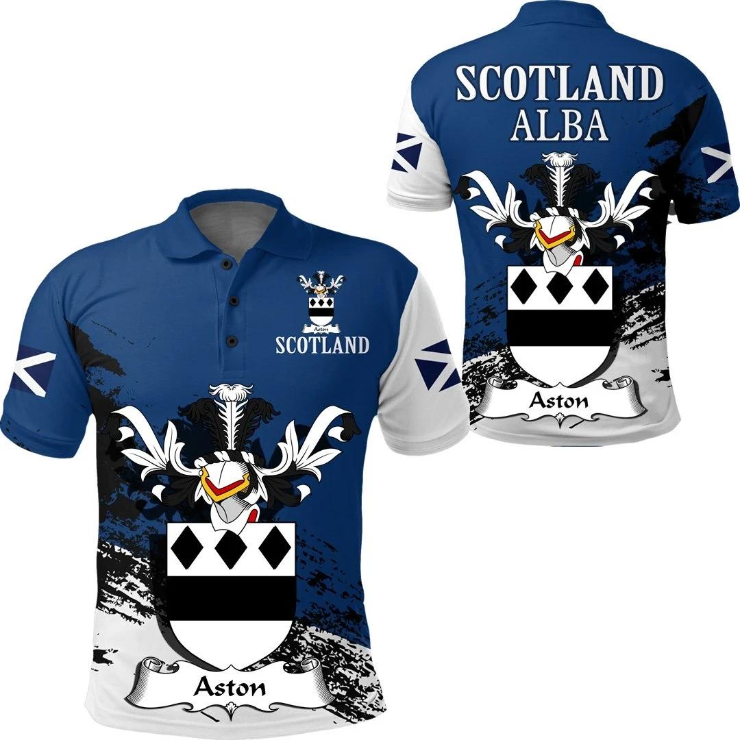 Aston Scottish Family Crest Scotland Special Polo Shirt - Golf Shirt