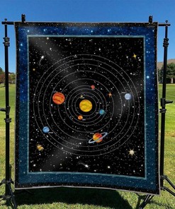 Astronomy Quilt Bedding Set Blanket Personalized with Name for Home Decor and Picnic - Great Family Gifts