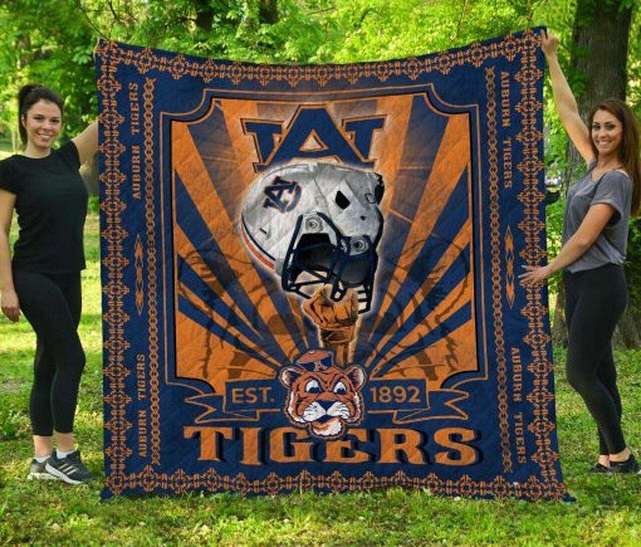 Auburn Tigers Quilt Blanket Bedding Set Personalized for Home Decoration and Family Gifts