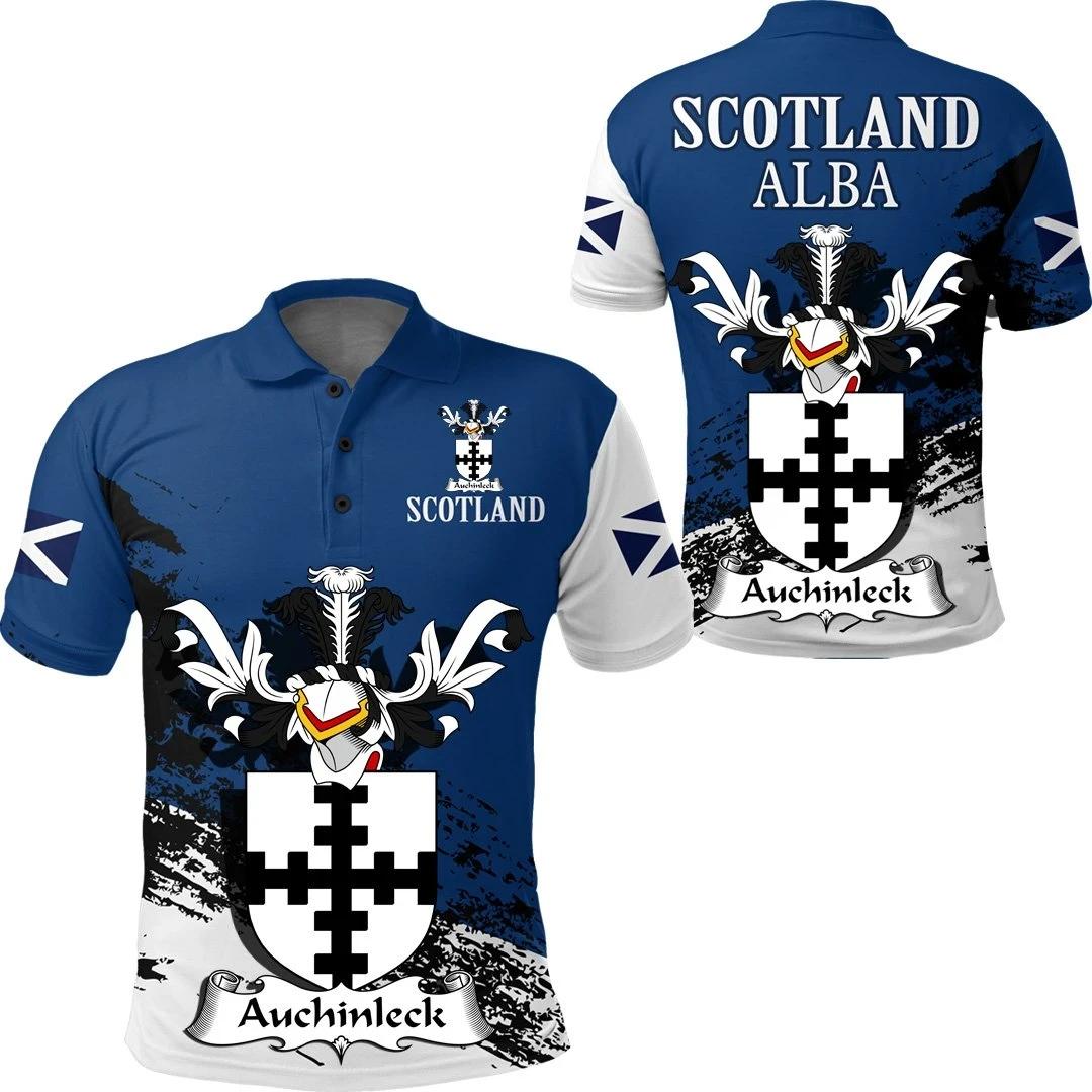 Auchinleck Scottish Family Crest Scotland Special Polo Shirt - Golf Shirt