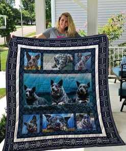Australian Cattle Dog By The Sea Quilt Bedding Set Blanket