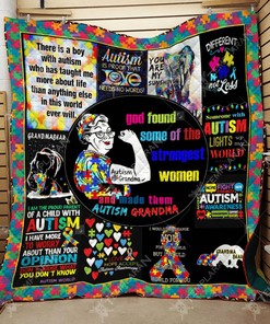 Autism Quilt Bedding Set Bedroom Decor for Family