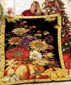 Autumn Fall Quilt Blanket Bedding Set, Perfect for Bedroom Decor and Family Gifts