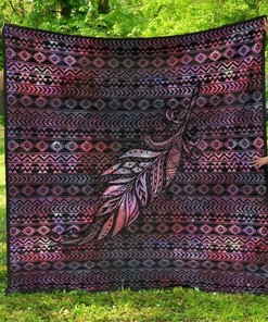 Aztec Boho Feather Gift For Native Lover Quilt Bedding Set Bedroom Decor, Gifts for Family