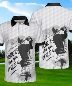 B&W Golf Drive It Like You Stole It Polo Shirt #070621H