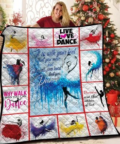 Ballet Dancer Quilt Bedding Set - Great Gifts for Family and Bedroom Decor