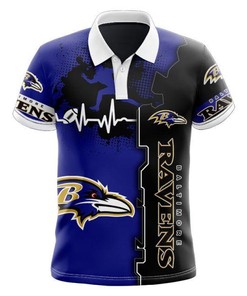 Baltimore Ravens Beating Curve Polo Shirt
