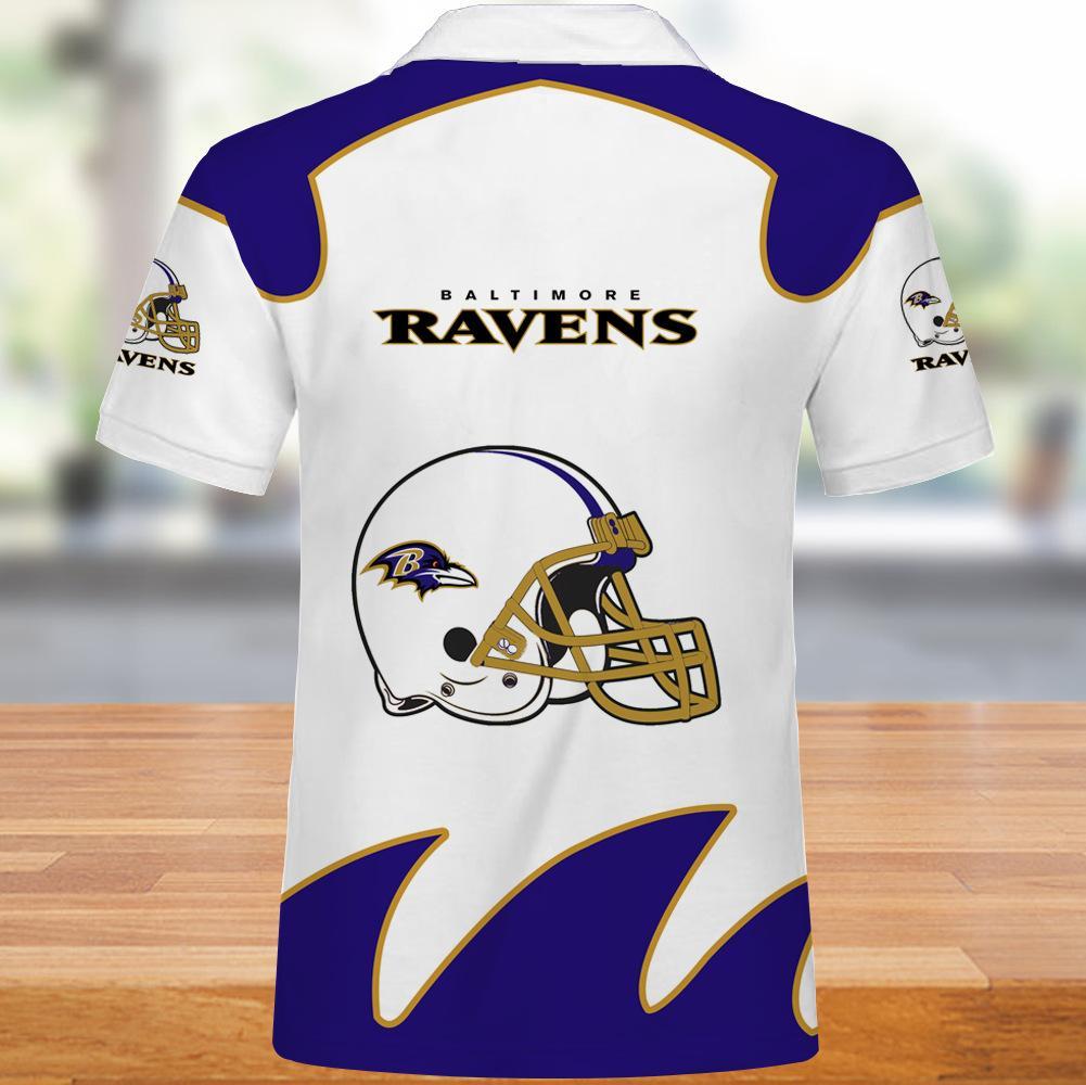 Baltimore Ravens Polo Shirts White - Image 2