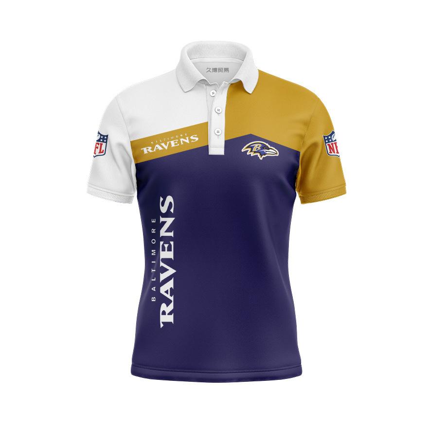 Baltimore Ravens Women's Button Up Polo Shirt