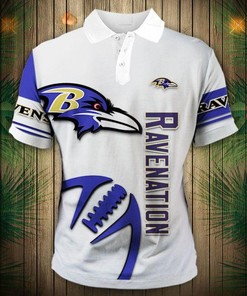 Baltimore Ravens Zigzag Casual Polo Shirt