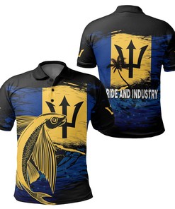 Barbados Men's Polo Shirt - Flying Fish