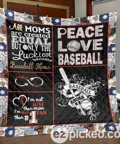 Baseball Mom Custom Quilt Bedding Set - Great for Bedroom Decor and Gifts for Fans