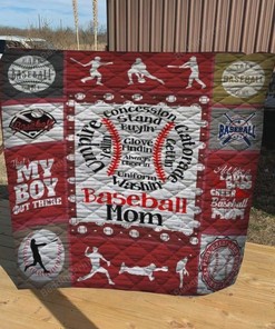 Baseball Mom Quilt Bedding Set Blanket MotherS Day,