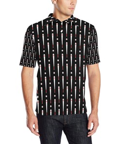 Baseball Pattern Print Design 03 Men Polo Shirt