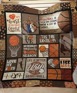 Basketball Personalized Quilt Bedding Set - Great for Bedroom Decoration and Gifts for Fans