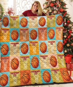 Basketball Quilt Blanket Bed Set for Cozy Home Decor, Personalized