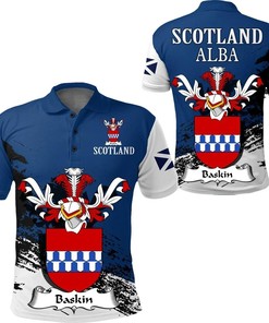 Baskin Scottish Family Crest Scotland Special Polo Shirt - Golf Shirt