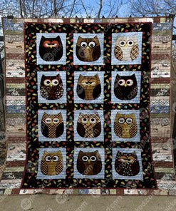 Be Owlsome Quilt Bedding Set Blanket - Great for Bedroom Decoration and Family Gifts