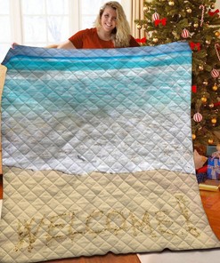 Beach Quilt Bedding Set Home Decor, Gifts for Family
