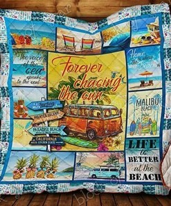Beach Quilt Bedding Set for Home Decoration and Picnic, Unique Gift for Family